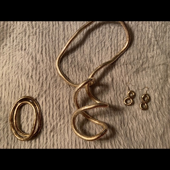 Bendable / Moldable Necklace Earring Bracelet set - Picture 1 of 2